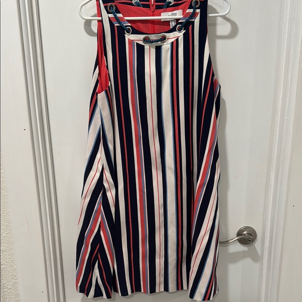 Belle Bagdley Mishka Striped Sleeveless Dress